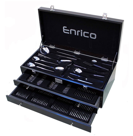 Spullen.nl - Enrico Bestekcassette 126-delig RVS