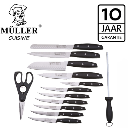 Spullen.nl - Muller Cuisine 13 delige Masterchief messenset met gratis messenblok! Spullen.nl - Muller Cuisine 13 delige Masterchief messenset met gratis messenblok!