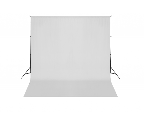 VidaXL - Achtergrondsysteem met wit doek 600 x 300 cm.