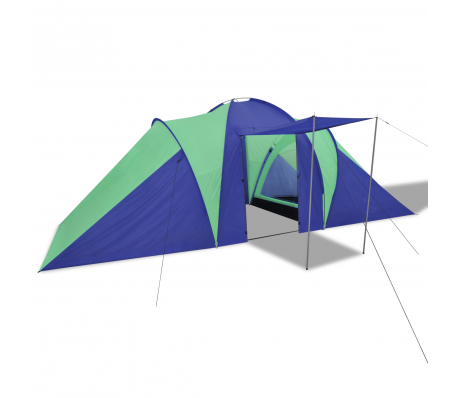 VidaXL - Kampeertent 6-persoons waterbestendig (Blauw/Groen)