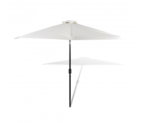 VidaXL - Parasol Limnos &oslash; 300 cm stalen frame (wit)