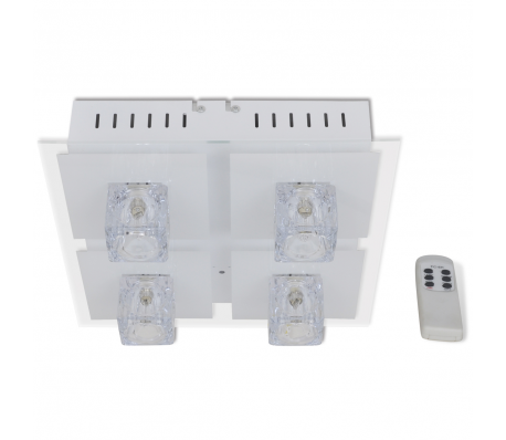 VidaXL - Plafonni&egrave;re RGB LED kleurveranderend 4 lampen