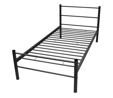 VidaXL - vidaXL Bedframe zwart 90x200 cm metaal