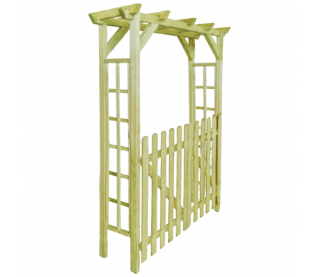 VidaXL - vidaXL Prieel/rozenboog tuinpoort ge&iuml;mpregneerd hout 150x50x200 cm
