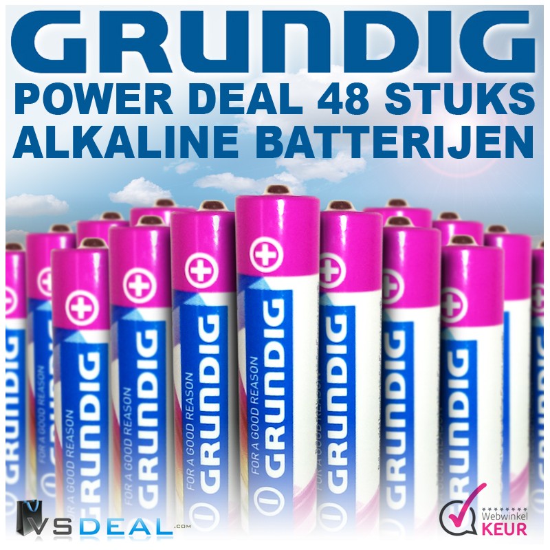 vsdeal.com - 48 x Grundig Power ++ Batterijen UITVERKOOP!