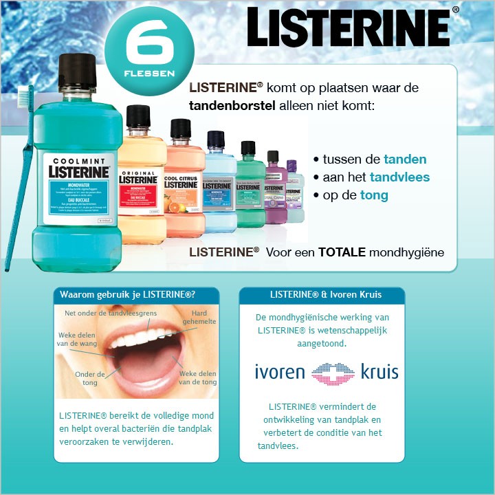 vsdeal.com - 6 flessen LISTERINE® Mondwater 500ml