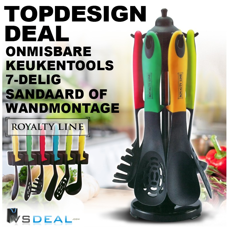 vsdeal.com - 7-delige Royalty Line Keukenhulpen set OP=OP