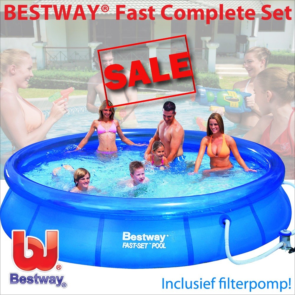 vsdeal.com - BESTWAY® Fast Complete Set! Nieuwe Collectie Keuze uit 4 maten OP=OP