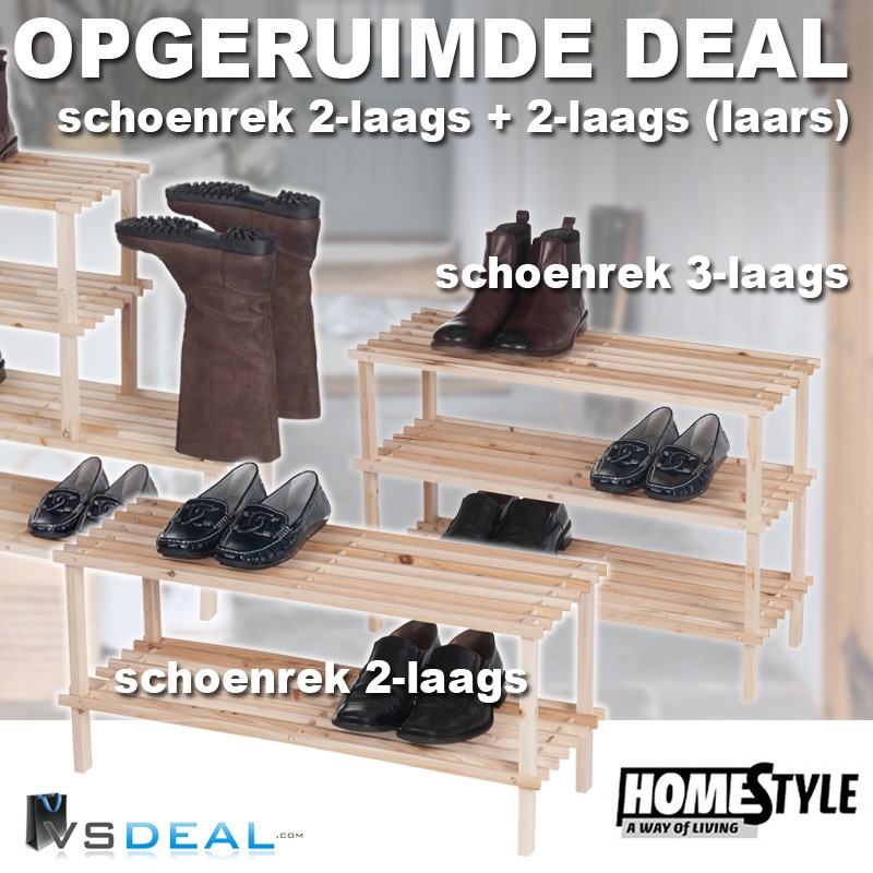 vsdeal.com - HomeStyle Schoenenrekken Hout OP=OP