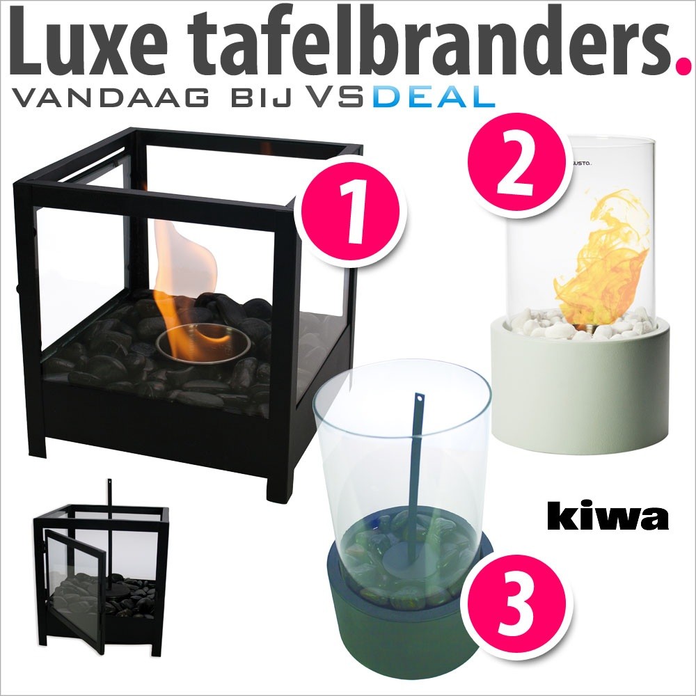 vsdeal.com - Luxe Tafelbranders keuze uit 3 modellen OP=OP