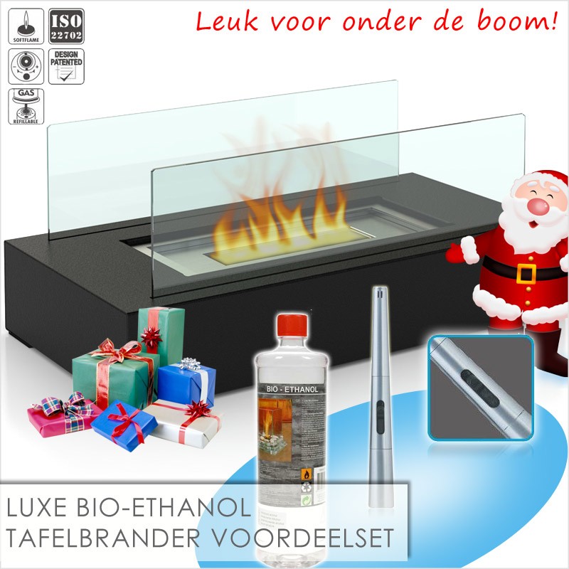 vsdeal.com - New York trendy sfeerhaard + Bio-ethanol + Design Aansteker