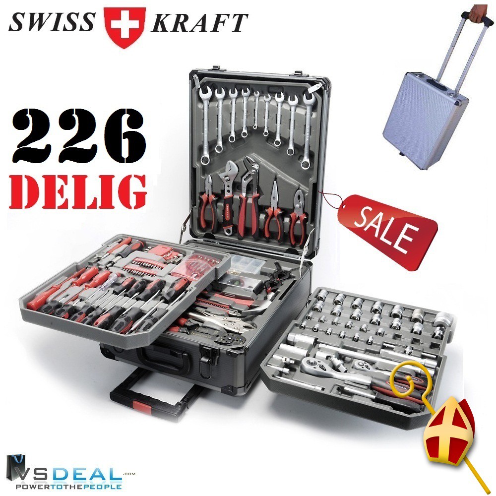 vsdeal.com - SWISS KRAFT 226-delige Klusserstrolley OP=OP