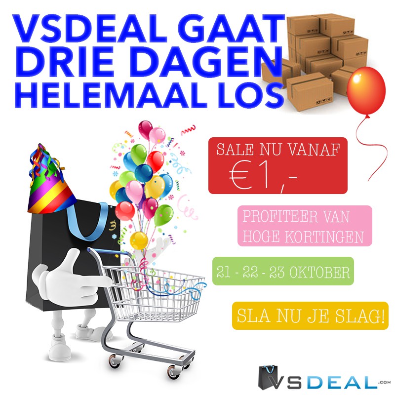 vsdeal.com - VSDEAL.com gaat 3 dagen los | Magazijn Uitverkoop