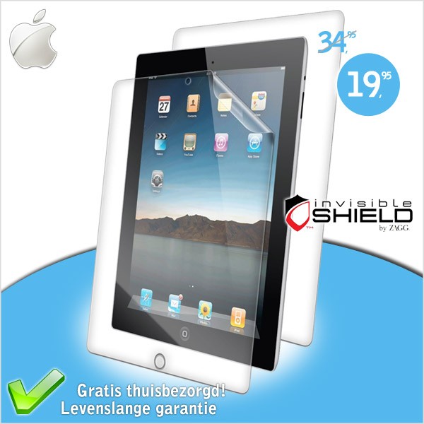 vsdeal.com - ZAGG® Back Invisible shield Ipad 2