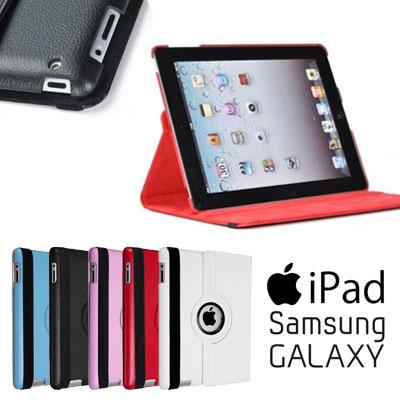 Waat? - 2 in 1 roterende kunstleren case voor Ipad 2, 3, 4, mini en Galaxy Tab en Note!