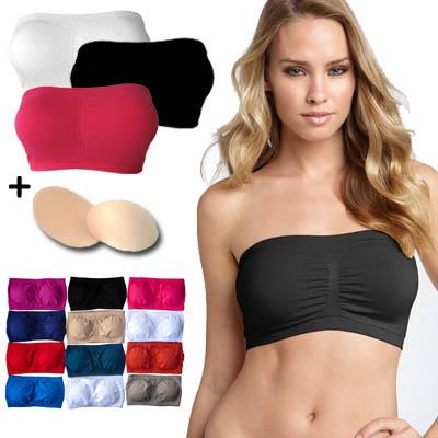 Waat? - Bandeau Bra in 12 verschillende kleuren (set van 3 stuks)