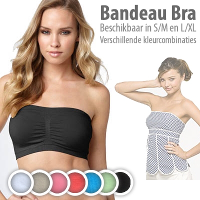 Waat? - Bandeau Bra in 8 verschillende kleuren (set van 3 stuks)