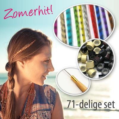 Waat? - Dé zomertrend van 2013: veerextensions look (71-delige set!)