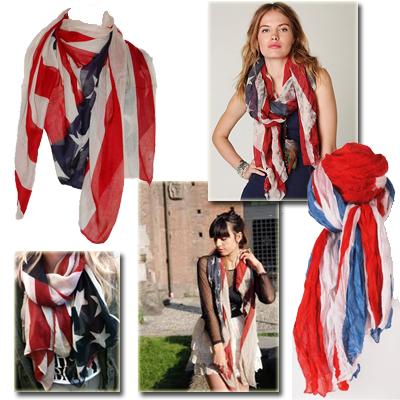 Waat? - De nieuwe trend! The American of British Flag Shawl (los of een set van 2)