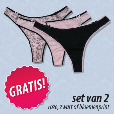 Waat? - Gratis setje mooie strings