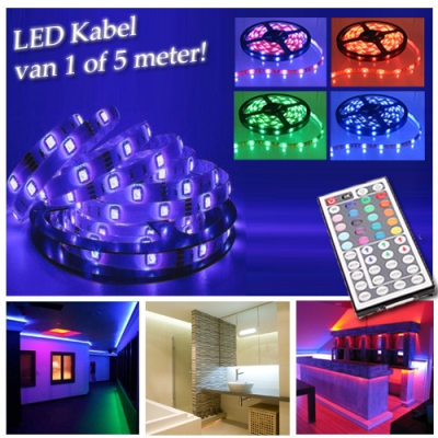 Waat? - Interieurtrend: LED-lichtkabel (keuze uit 1 of 5 meter kabel)