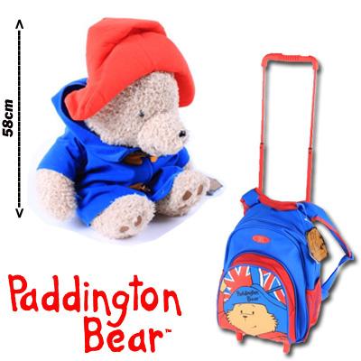 Waat? - Originele beertje Paddington-knuffel en -rugzaktrolley