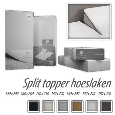 Waat? - Percal Splittopper hoeslaken in 6 verschillende kleuren en 7 verschillende maten!