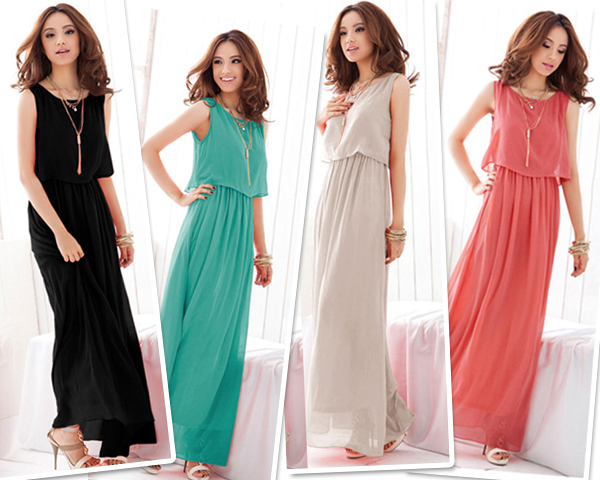 Waat? - Prachtige chiffon maxidress