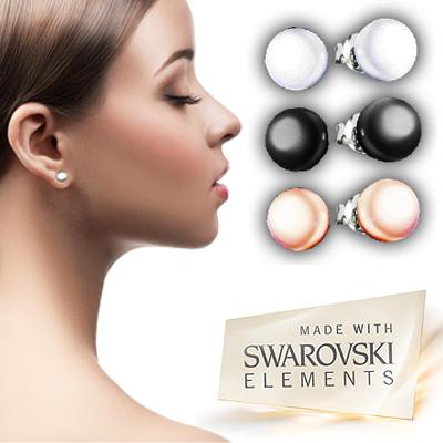 Waat? - Set van 3 Swarovski Elements pareloorbellen - Een pareltje van een aanbieding!