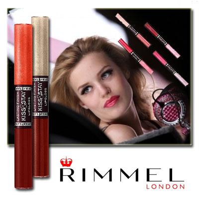 Waat? - Set van 4 Rimmel Kiss &amp; Stay Lipglossen (4 verschillende kleurcombinaties!)