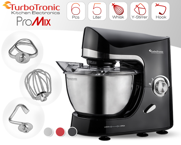 Waat? - Turbotronic pro-​mix stand mixer in 3 kleuren