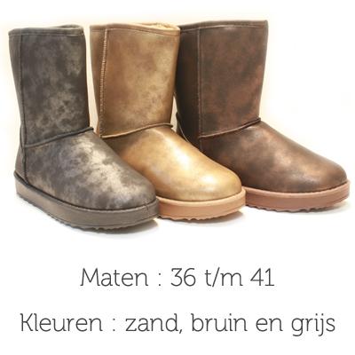 Waat? - Warme en comfortabele Lookalike UGGS in fashionable metallic uitvoering