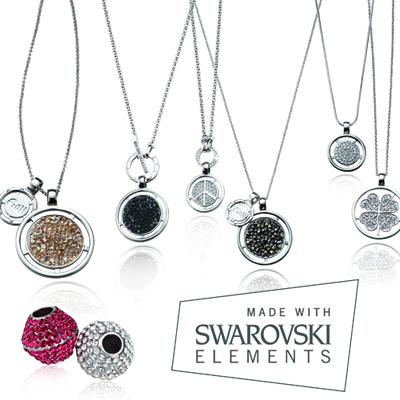 Waat? - Witgoud vergulde Swarovski Elements bedelkettingen (stel zelf samen!)