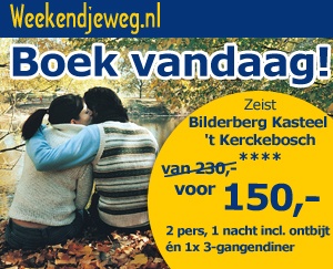 Weekendjeweg - Bilderberg Kasteel 't Kerckebosch 3* vanaf 150,-.