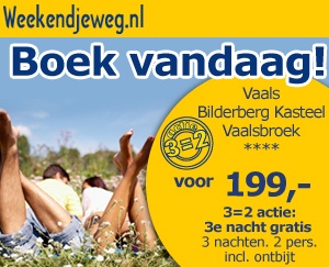 Weekendjeweg - Bilderberg Kasteel Vaalsbroek 4* vanaf 199,-.