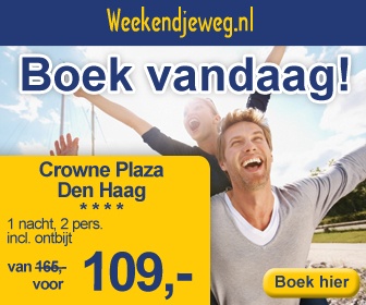 Weekendjeweg - Crowne Plaza Promenade 5* vanaf 109,-.