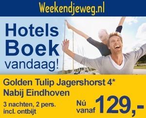 Weekendjeweg - Golden Tulip Jagershorst 4* vanaf 129,-.