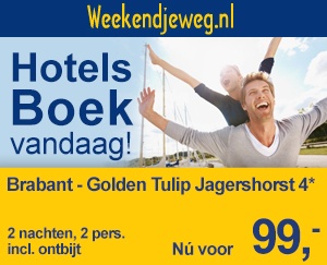 Weekendjeweg - Golden Tulip Jagershorst 4* vanaf 159,-.