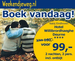 Weekendjeweg - Hotel Willibrordhaeghe 4* vanaf 99,-.