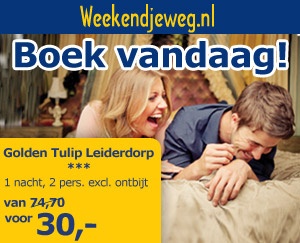 Weekendjeweg - Tulip Inn Leiderdorp 3* vanaf 30,-.